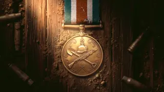 Pioneer Medal on a striped ribbon